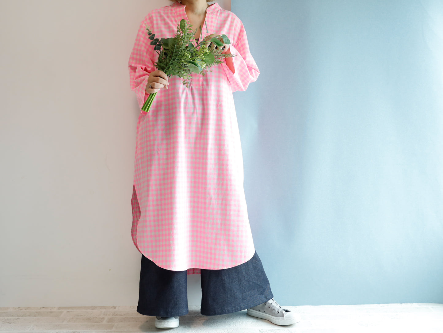 <D17G> SHIRT Dress PINK