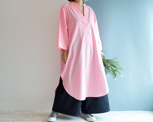 <D17G> SHIRT Dress PINK