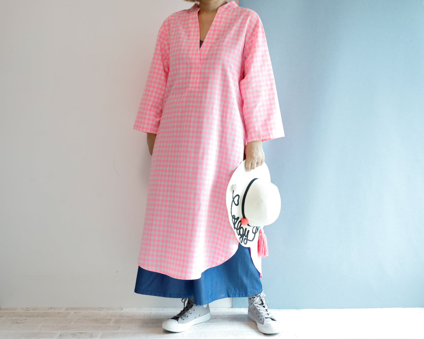 <D17G> SHIRT Dress PINK