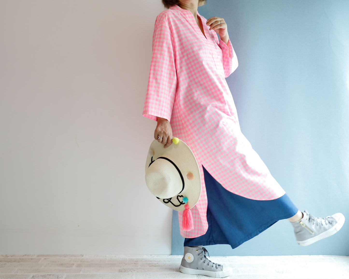<D17G> SHIRT Dress PINK