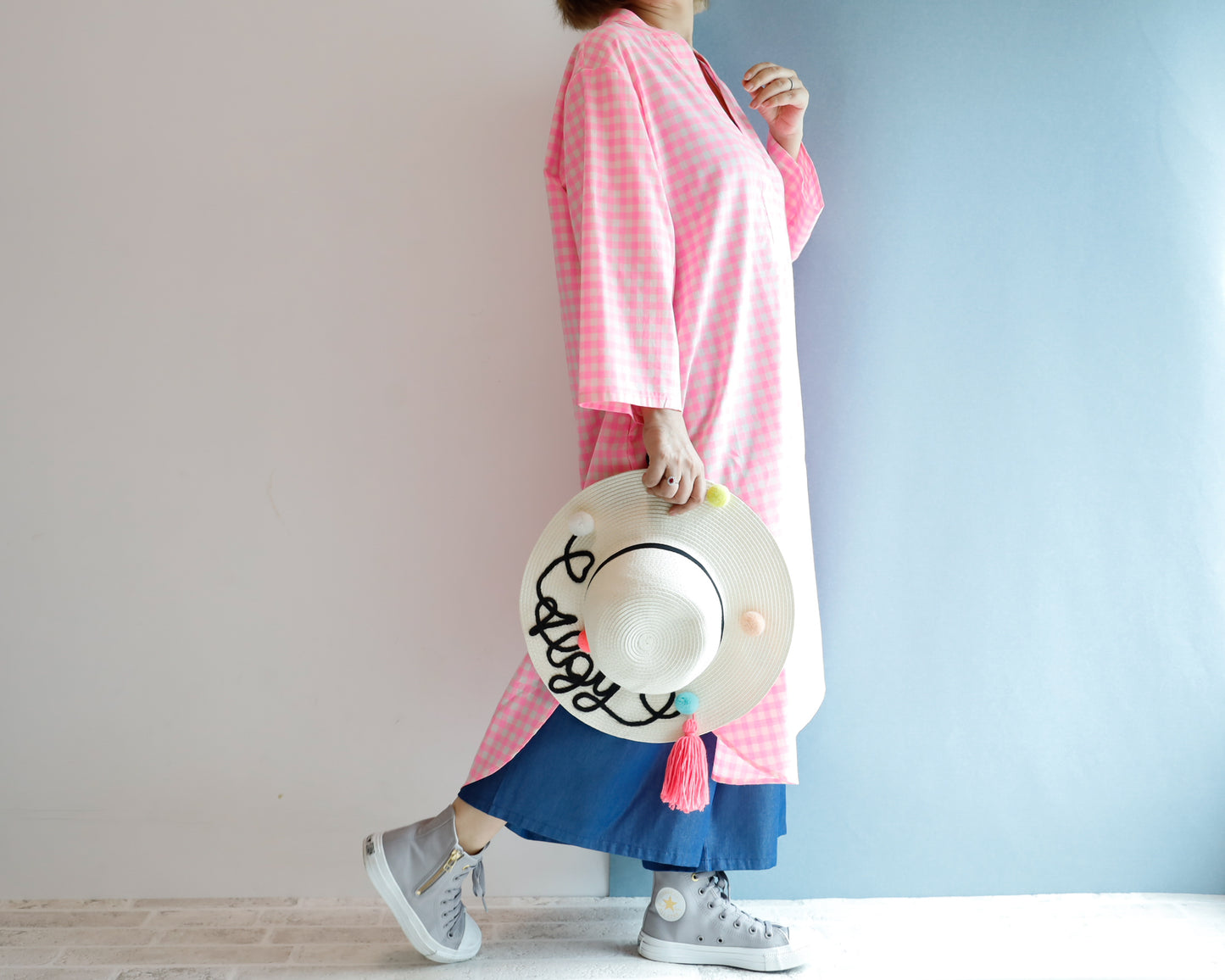 <D17G> SHIRT Dress PINK