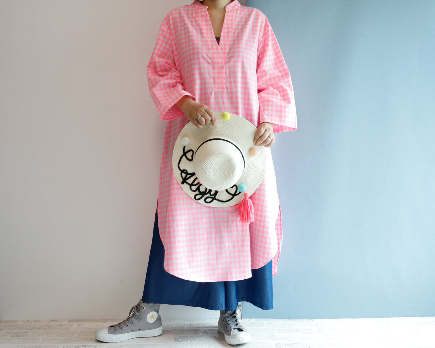 <D17G> SHIRT Dress PINK