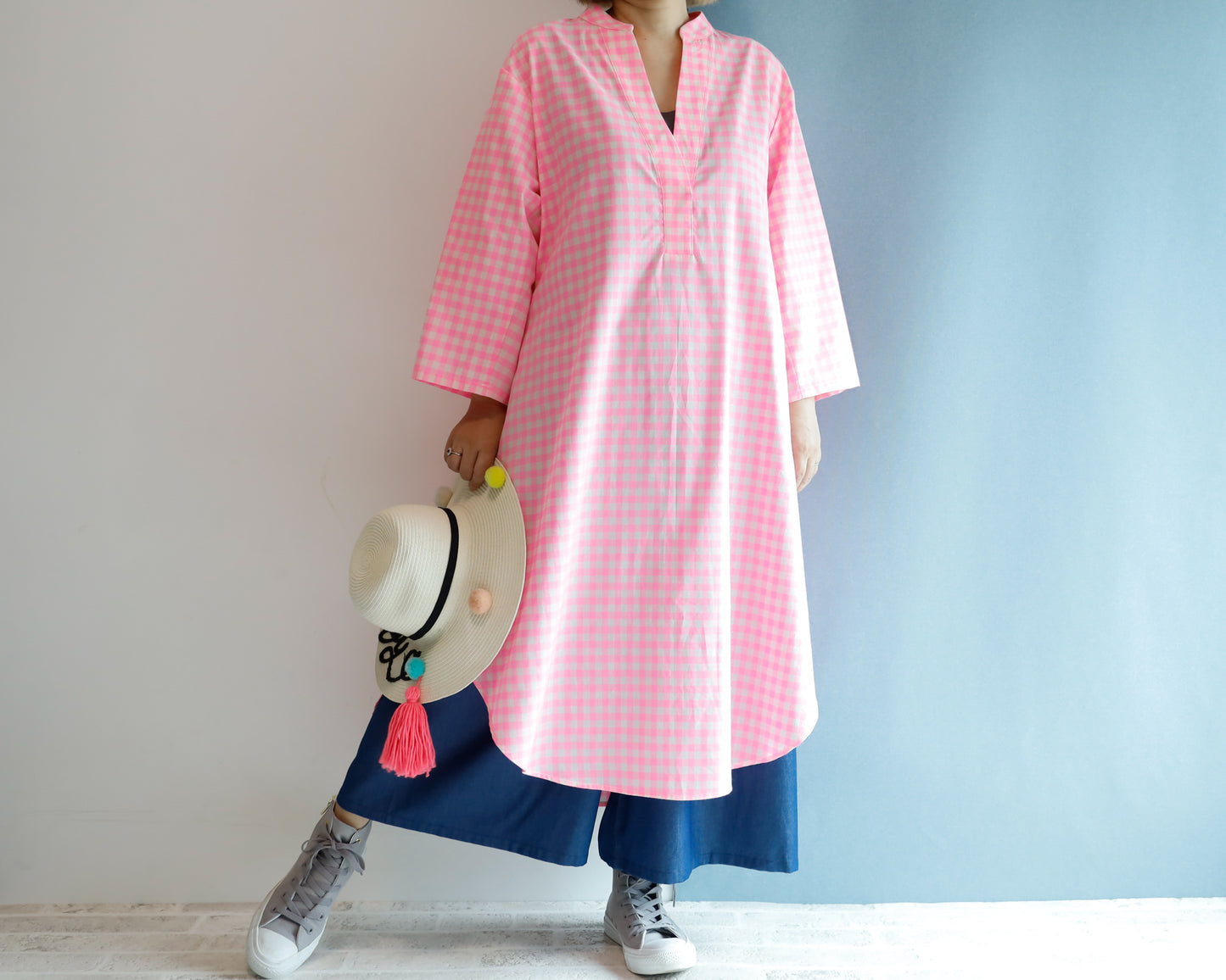 <D17G> SHIRT Dress PINK