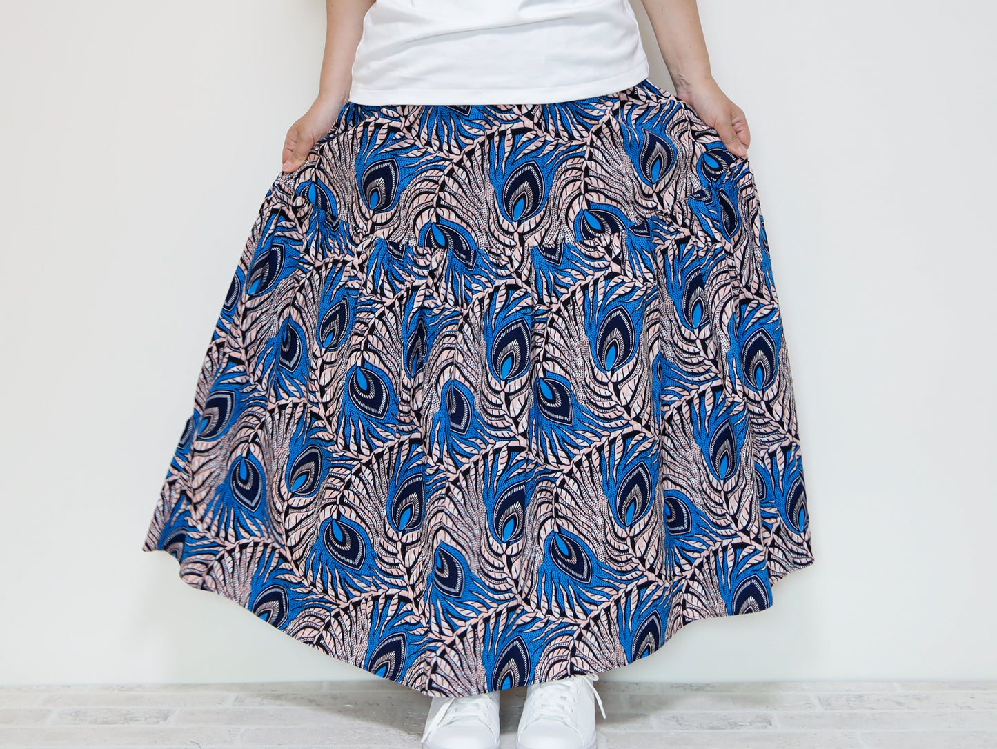 <S39J-001> AFRICAN PRINTED Skirt -Length 90cm