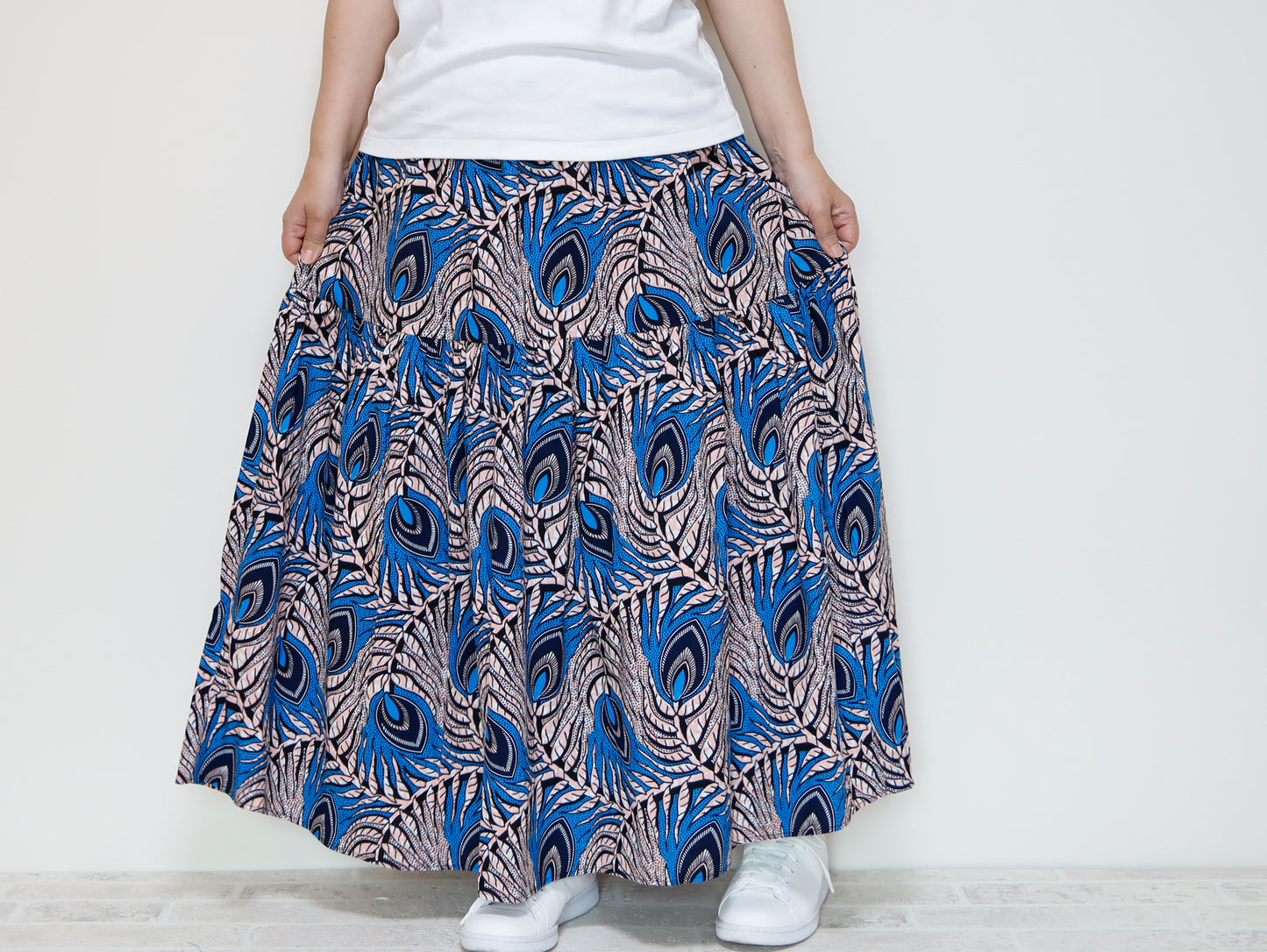 <S39J-001> AFRICAN PRINTED Skirt -Length 90cm