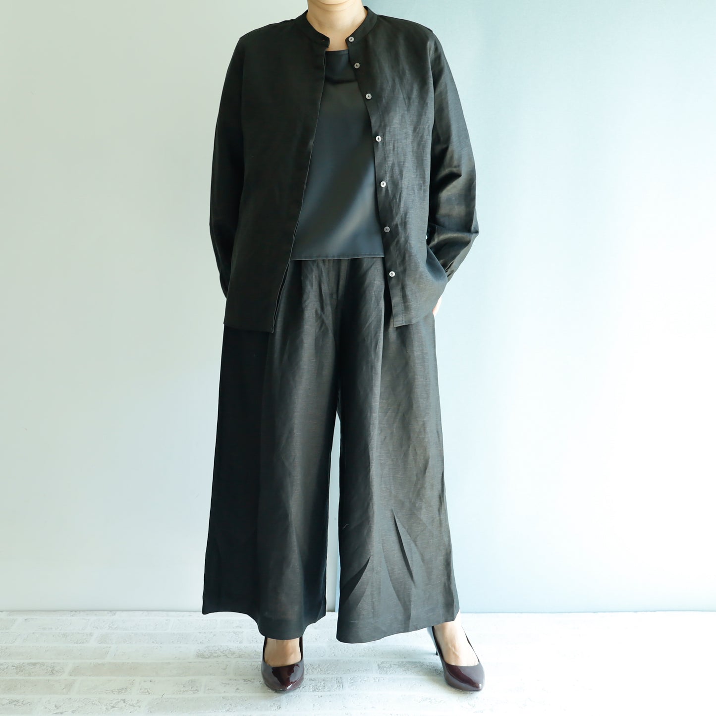 <T19NR-000> NOIR SHIRT Blouse LINEN
