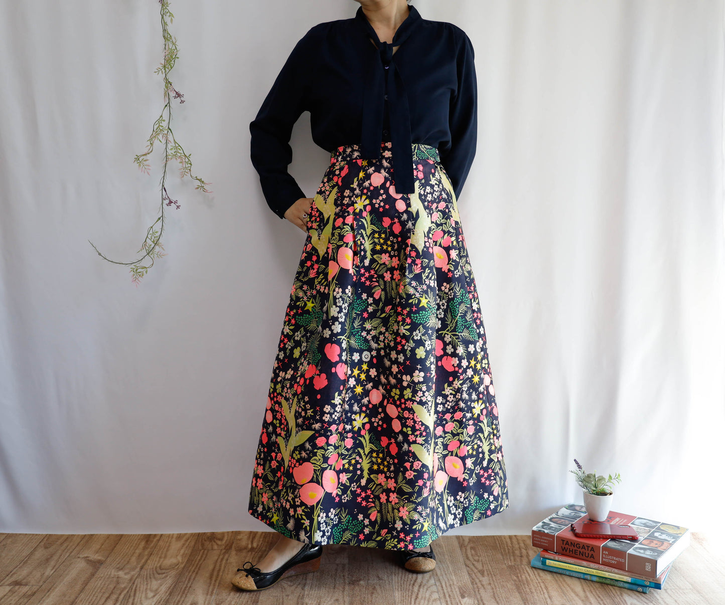 <RS20S17A90> CRAZY WOVEN Skirt  -Length 90cm