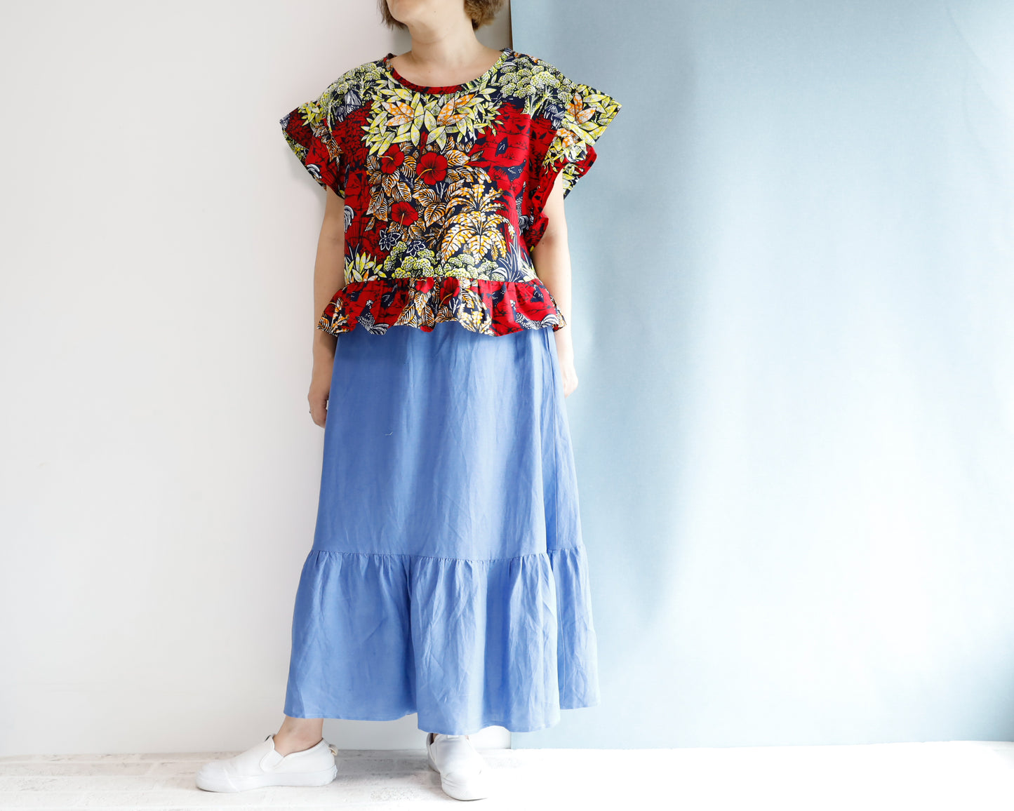 <T22-002> AFRICAN PRINT Top