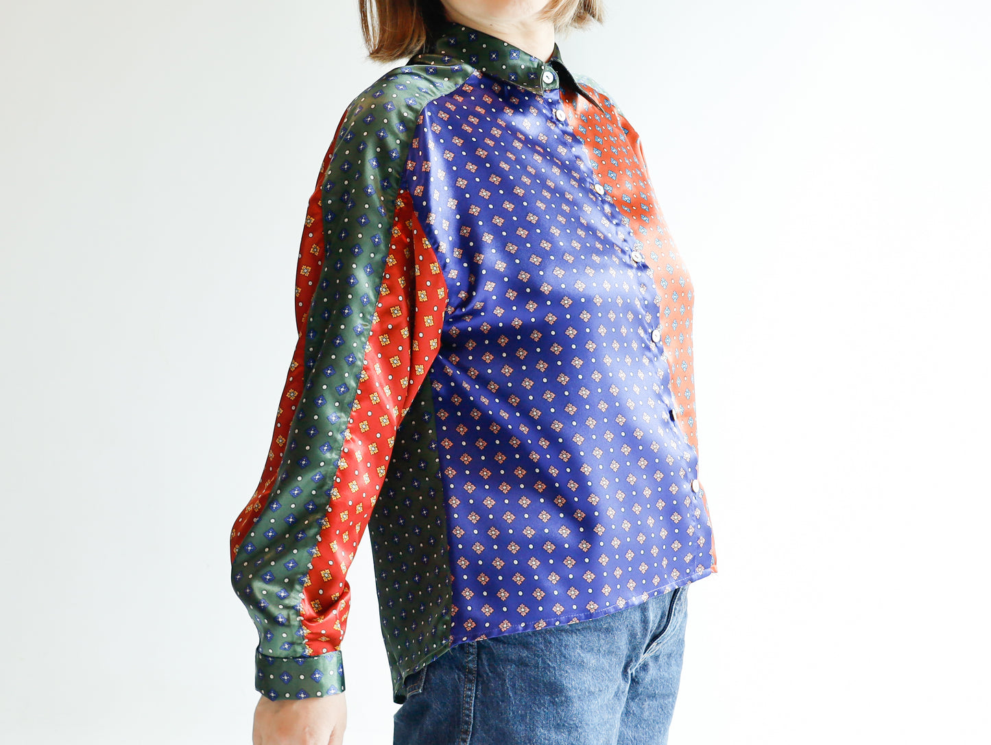 <T30RC> HANDSOME PATCHED WORK Shirt