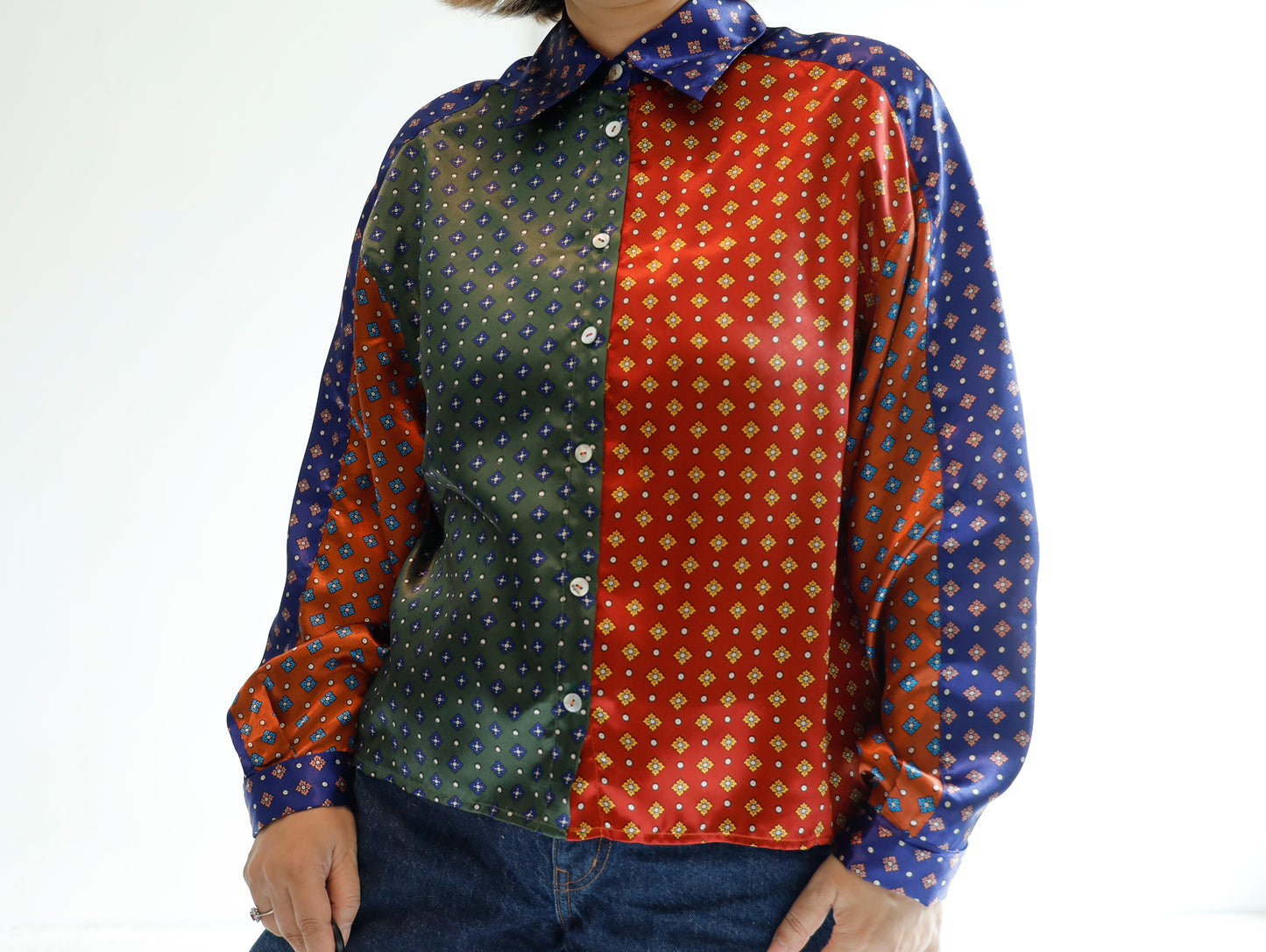 <T30RA> HANDSOME PATCHED WORK Shirt