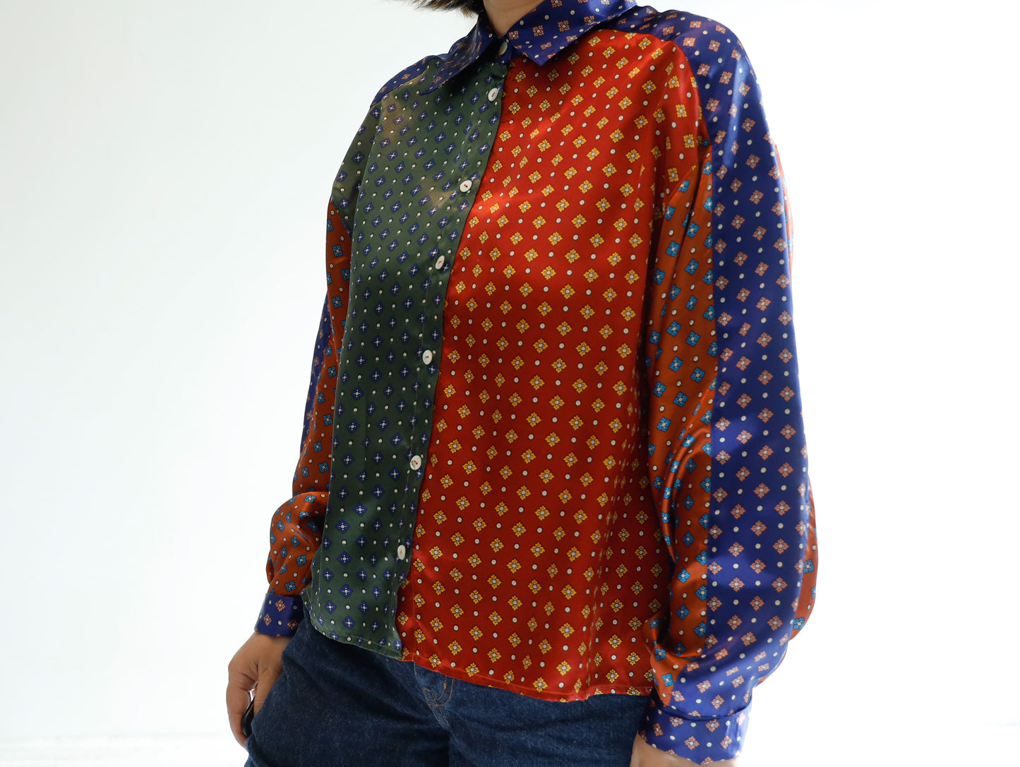 <T30RA> HANDSOME PATCHED WORK Shirt