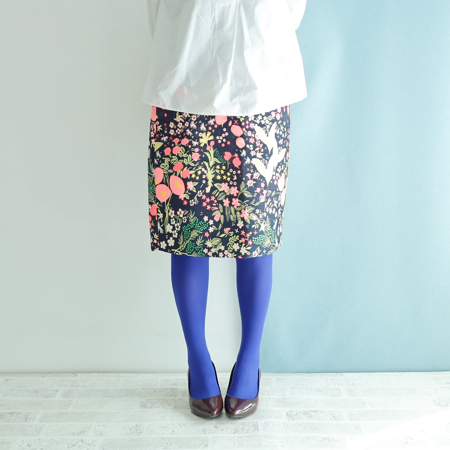 <RS19S30A> CRAZY WOVEN TEXTILE tight skirt