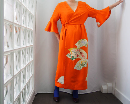 <D16-003> KIMONO WRAPED Dress'n Coat