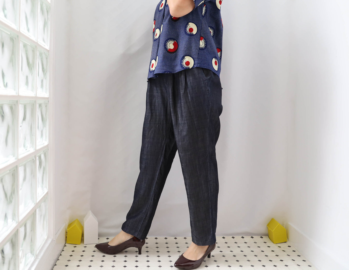 <P10D> Soft Denim -Tapered Pants
