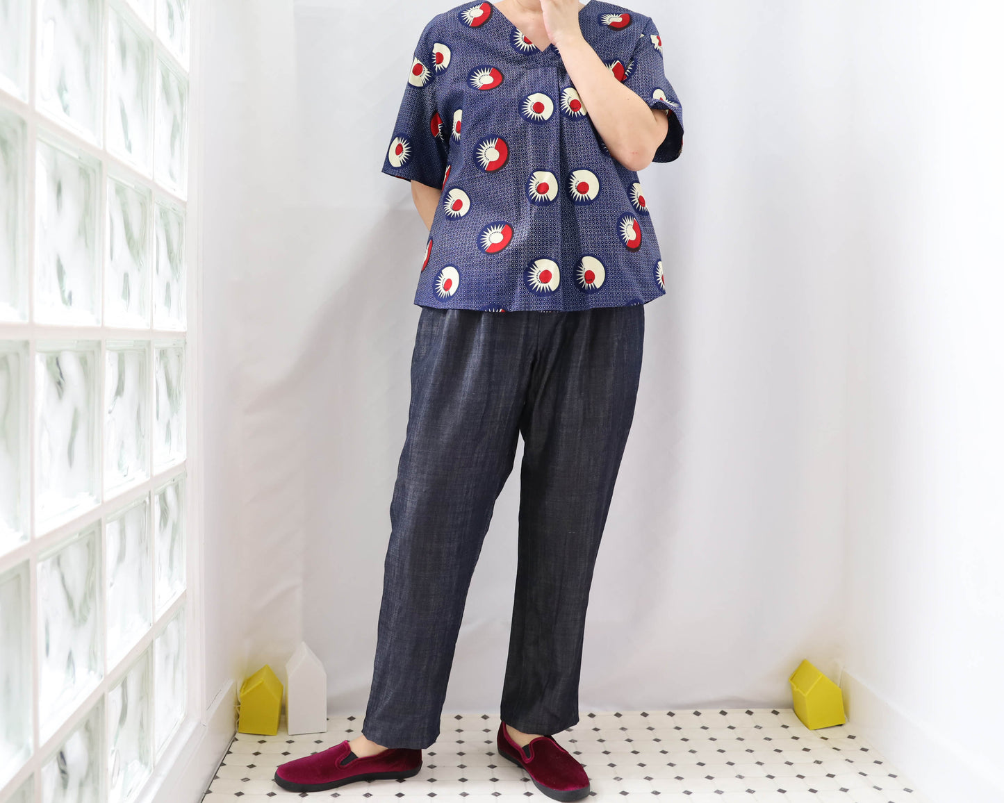 <P10D> Soft Denim -Tapered Pants