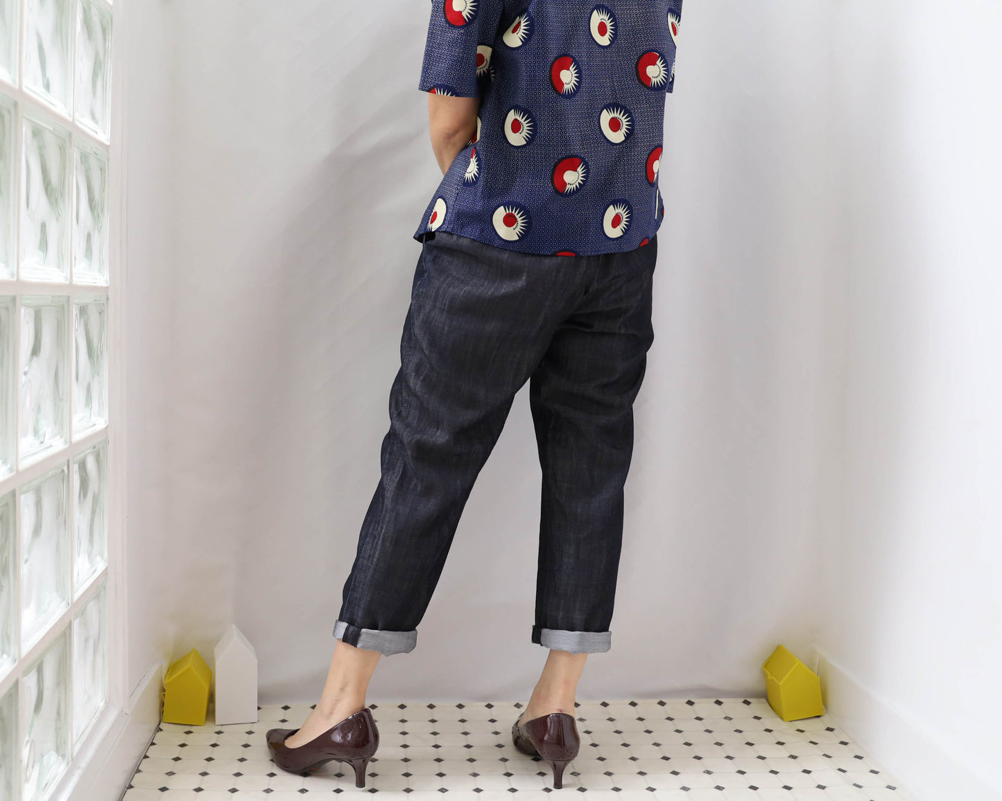 <P10D> Soft Denim -Tapered Pants