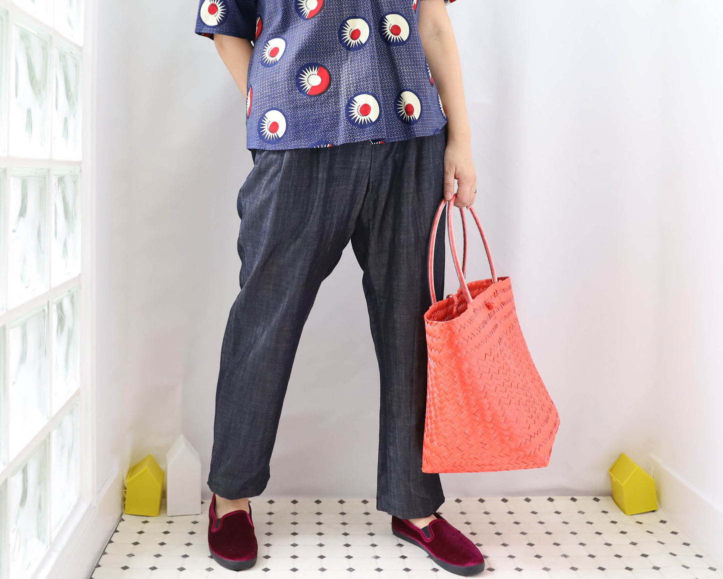 <P10D> Soft Denim -Tapered Pants