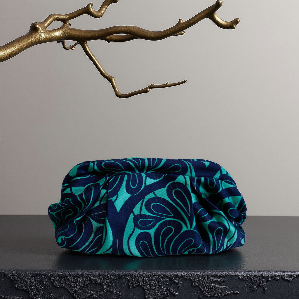 <B10V> COVENT GAEDEN GREEN CLUTCH BAG