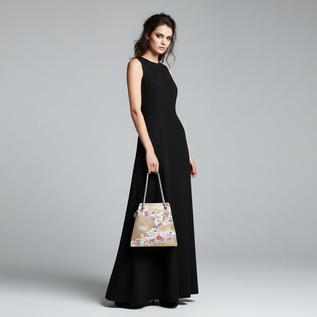 FUJIYAMA Bag L  -KIMONO ホワイトゴールド