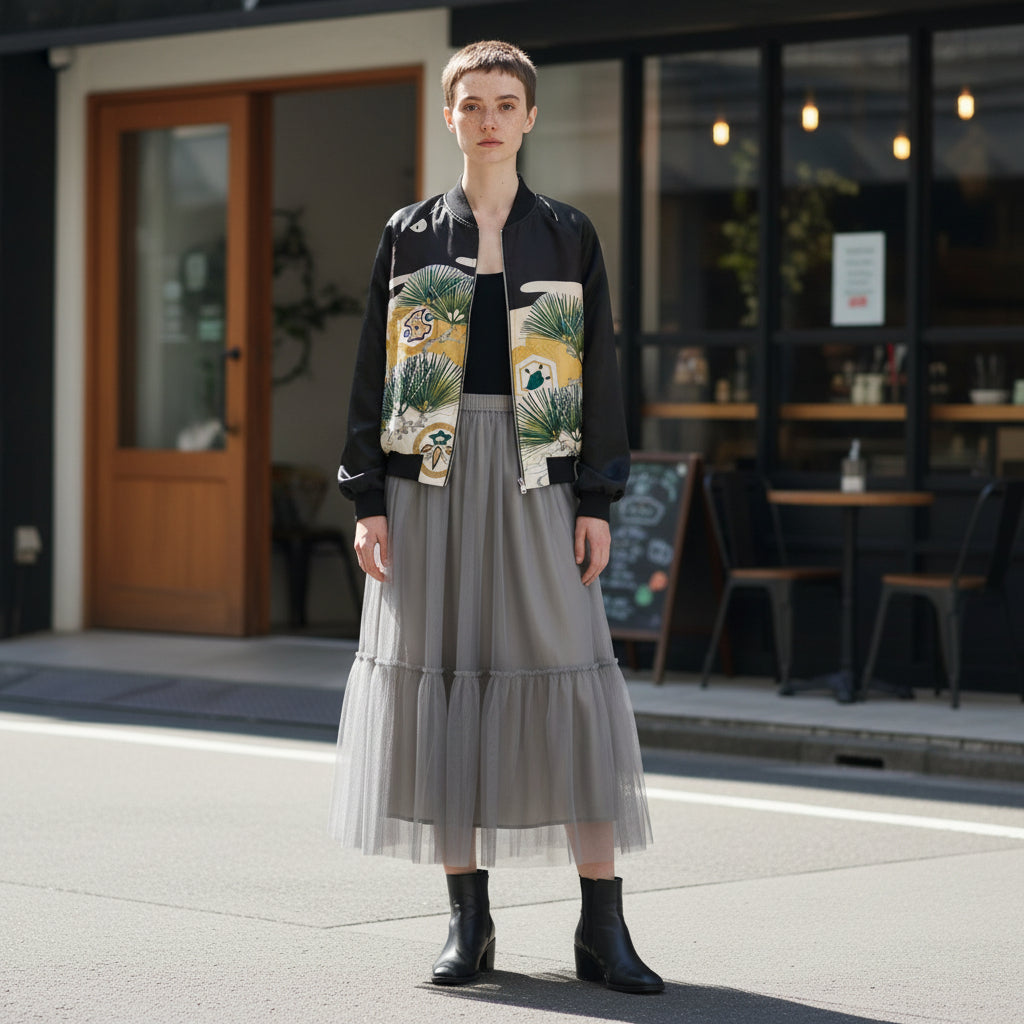 <J09-031> KIMONO BOMBER Jacket Size L