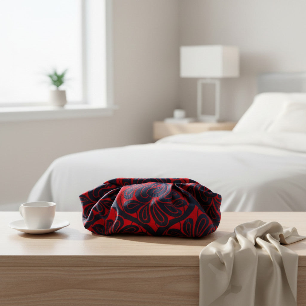 <B10C> COVENT GAEDEN RED CLUTCH BAG