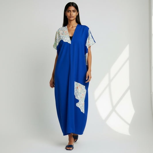 Vintage Kimono Square Dress | Zero-Waste Silk Kaftan | Japanese Dress One-of-a-Kind