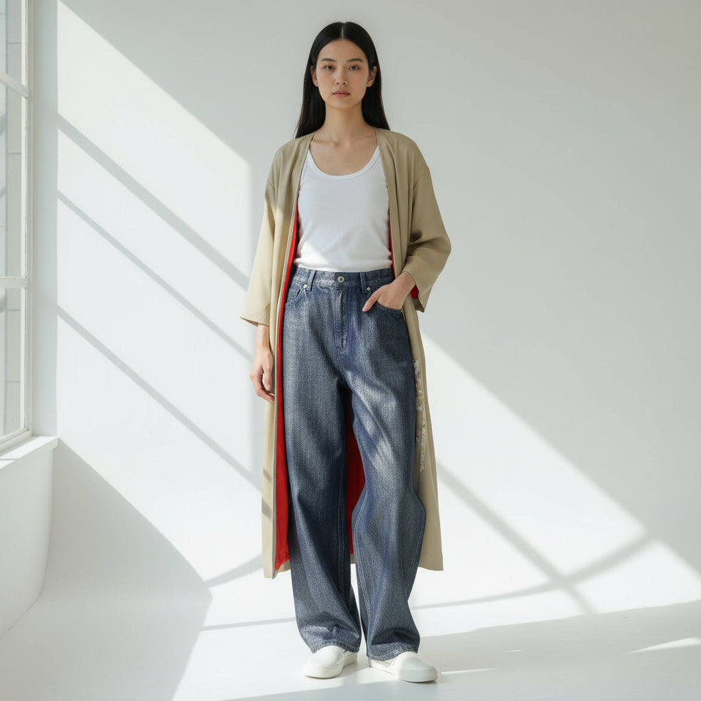 KIMONO Gown Jacket -BEIGE
