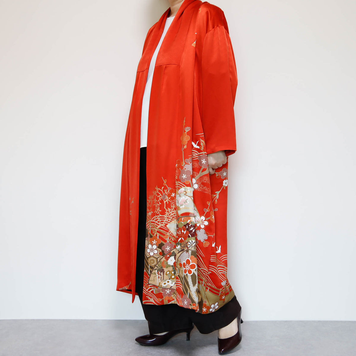 KIMONO Long COAT -ORANGE