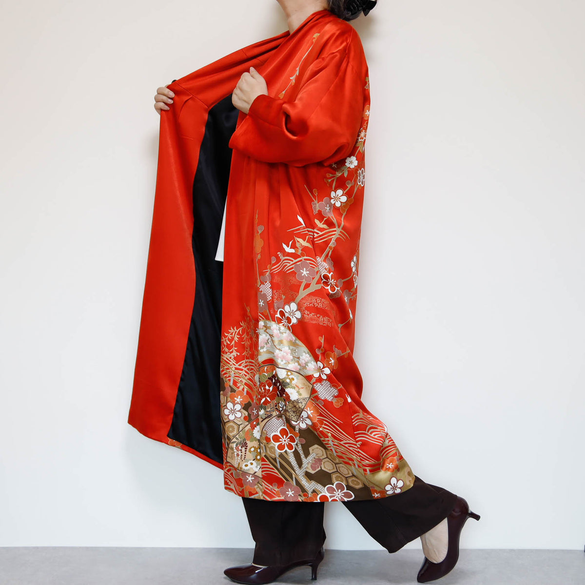 KIMONO Long COAT -ORANGE