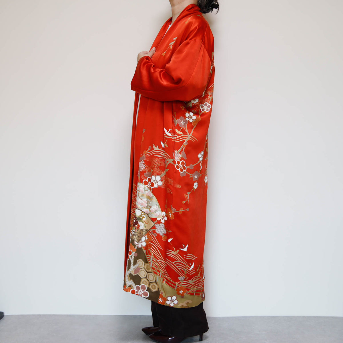 KIMONO Long COAT -ORANGE