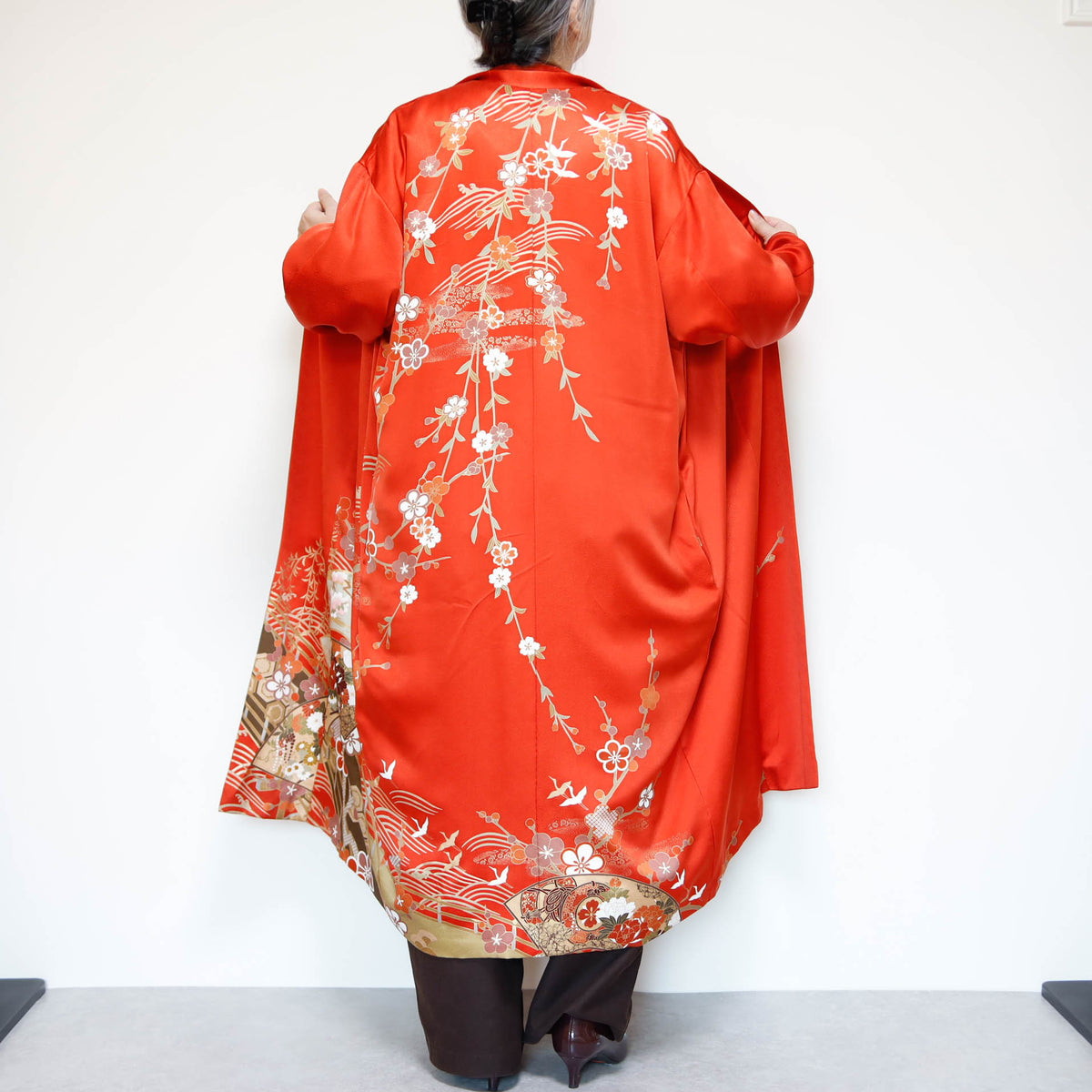 KIMONO Long COAT -ORANGE
