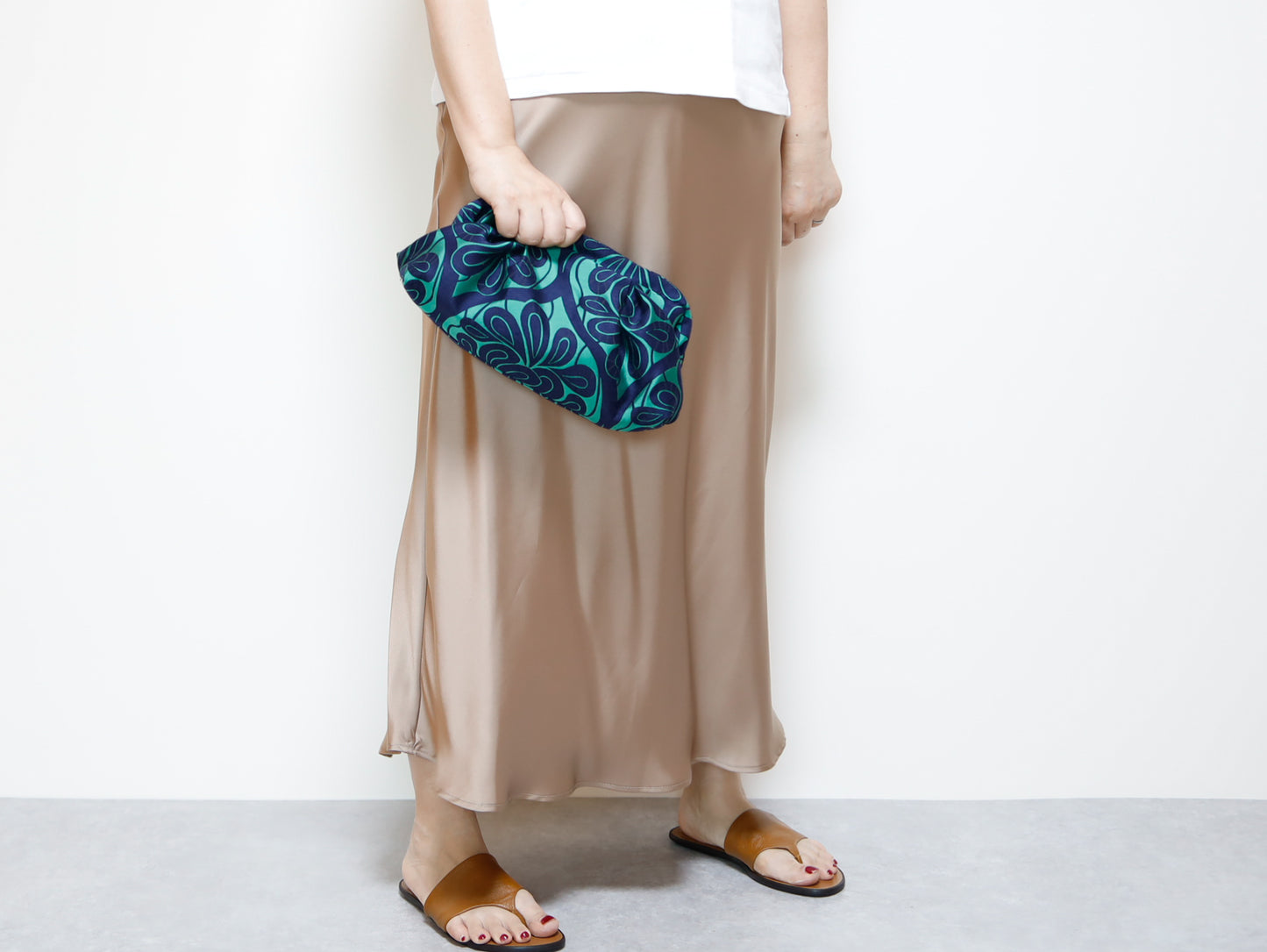 <B10V> COVENT GAEDEN GREEN CLUTCH BAG