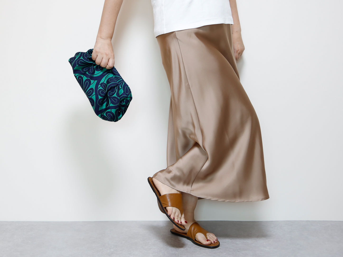 <B10V> COVENT GAEDEN GREEN CLUTCH BAG