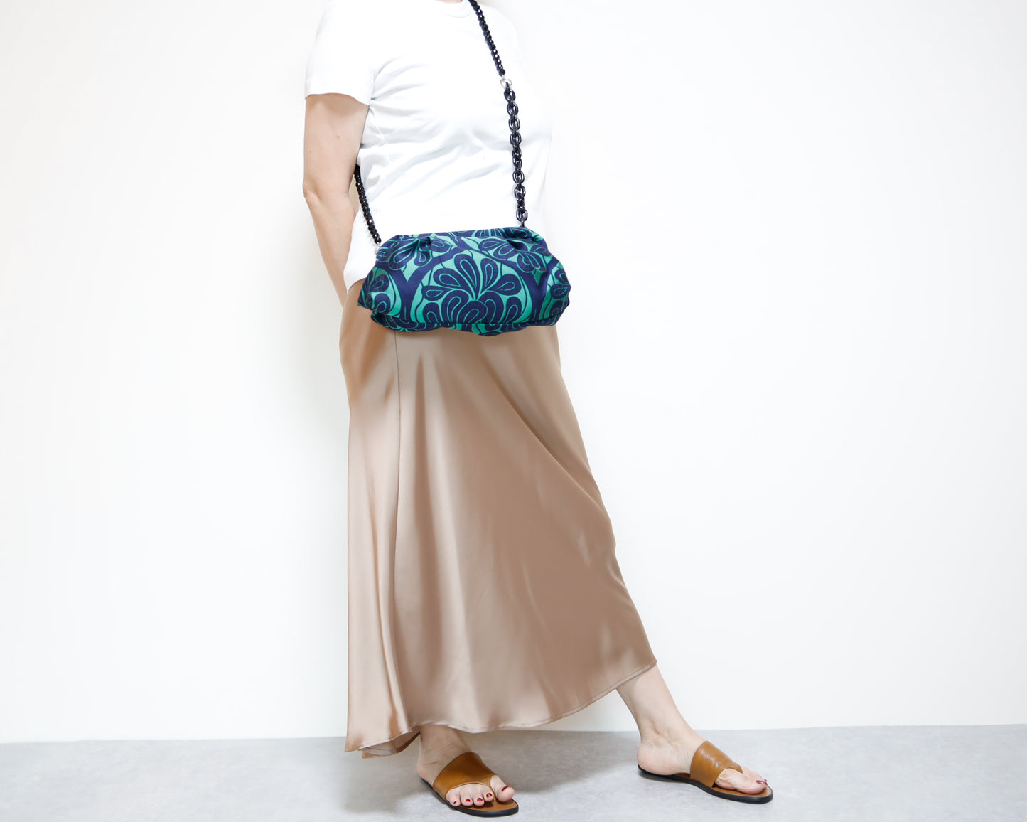 <B10V> COVENT GAEDEN GREEN CLUTCH BAG