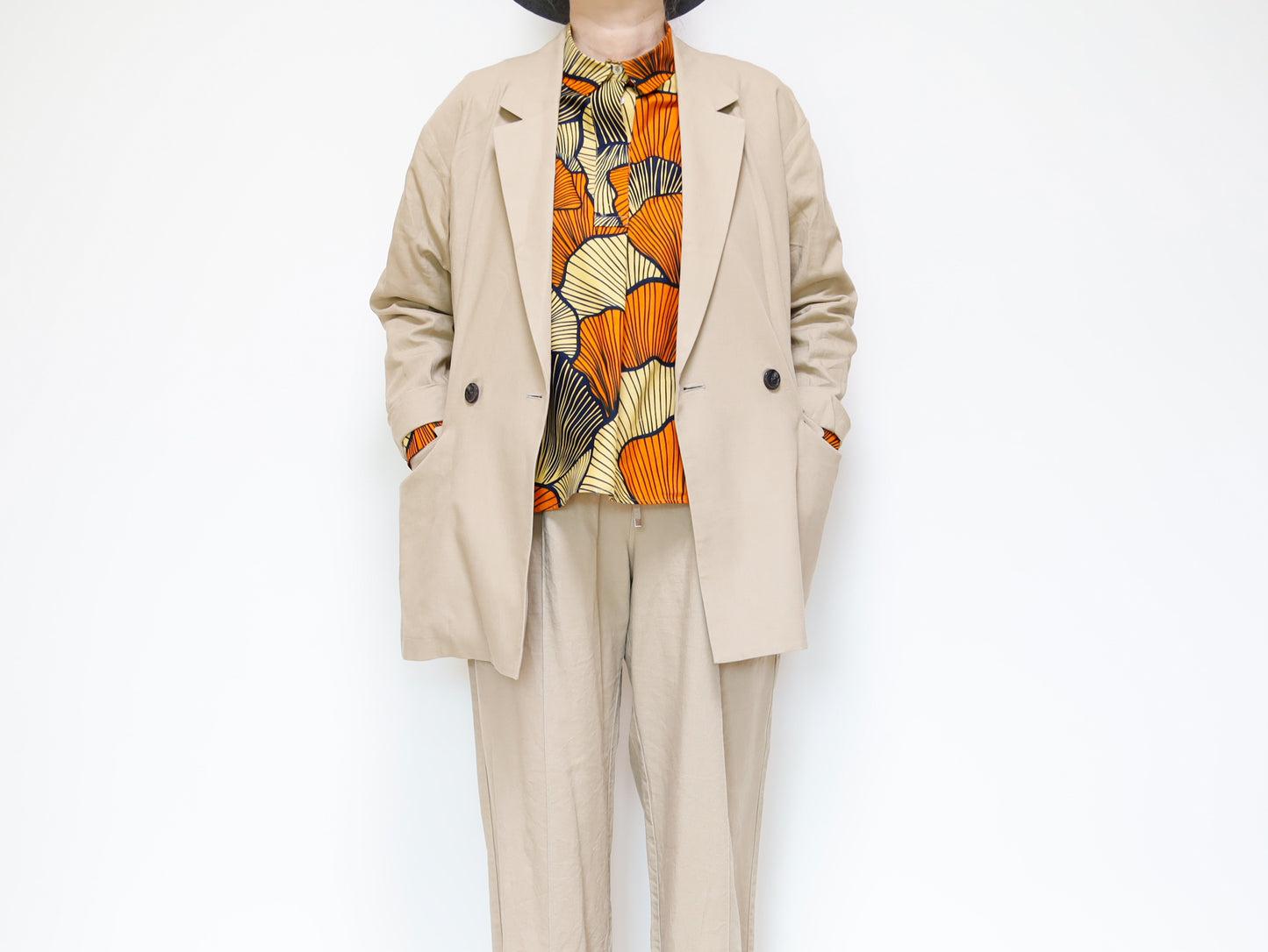 <T17J-018> AFRICAN PRINTED FRONT TUCK Shirt