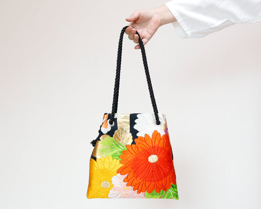 <B06K-028>  FUJIYAMA Bag  -KIMONO BLACK
