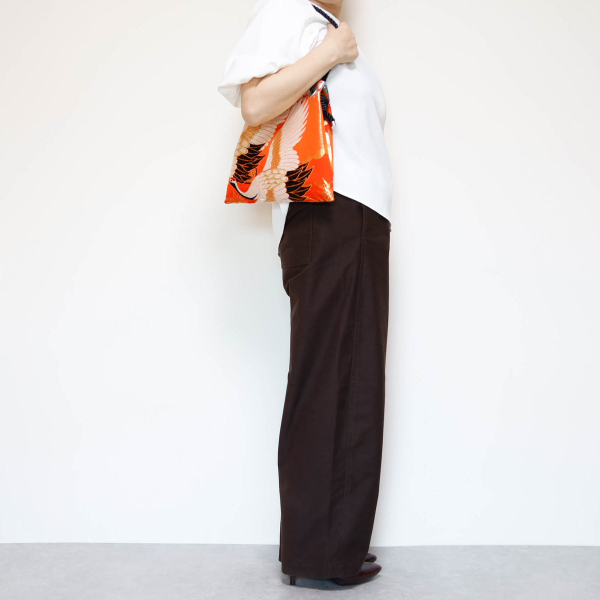 FUJIYAMA Bag L  -KIMONO 鶴