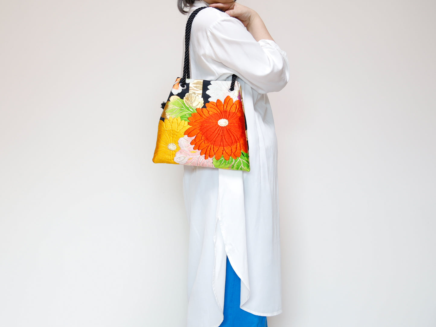 <B06K-028>  FUJIYAMA Bag  -KIMONO BLACK