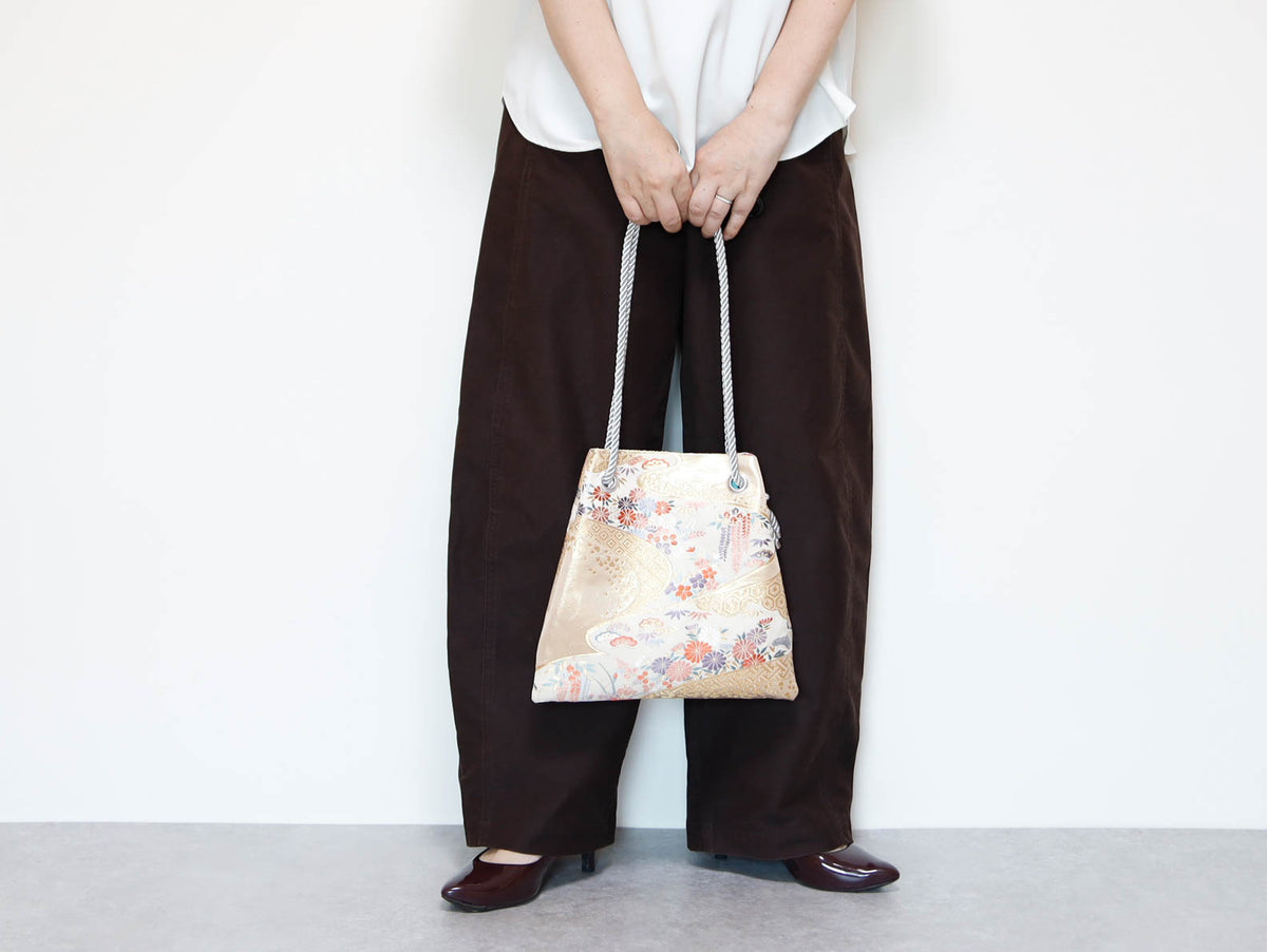 FUJIYAMA Bag L  -KIMONO ホワイトゴールド