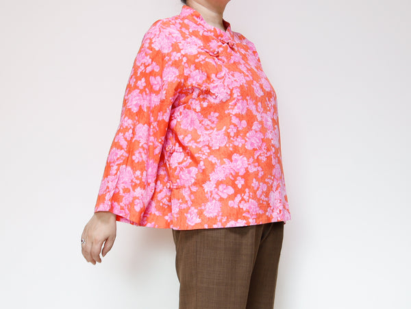 <T27R> CHINOISERIE Blouse FLOWER PRINTED