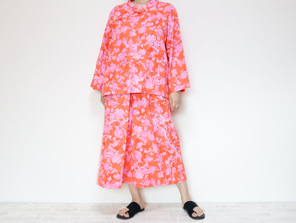 <T27R> CHINOISERIE Blouse FLOWER PRINTED