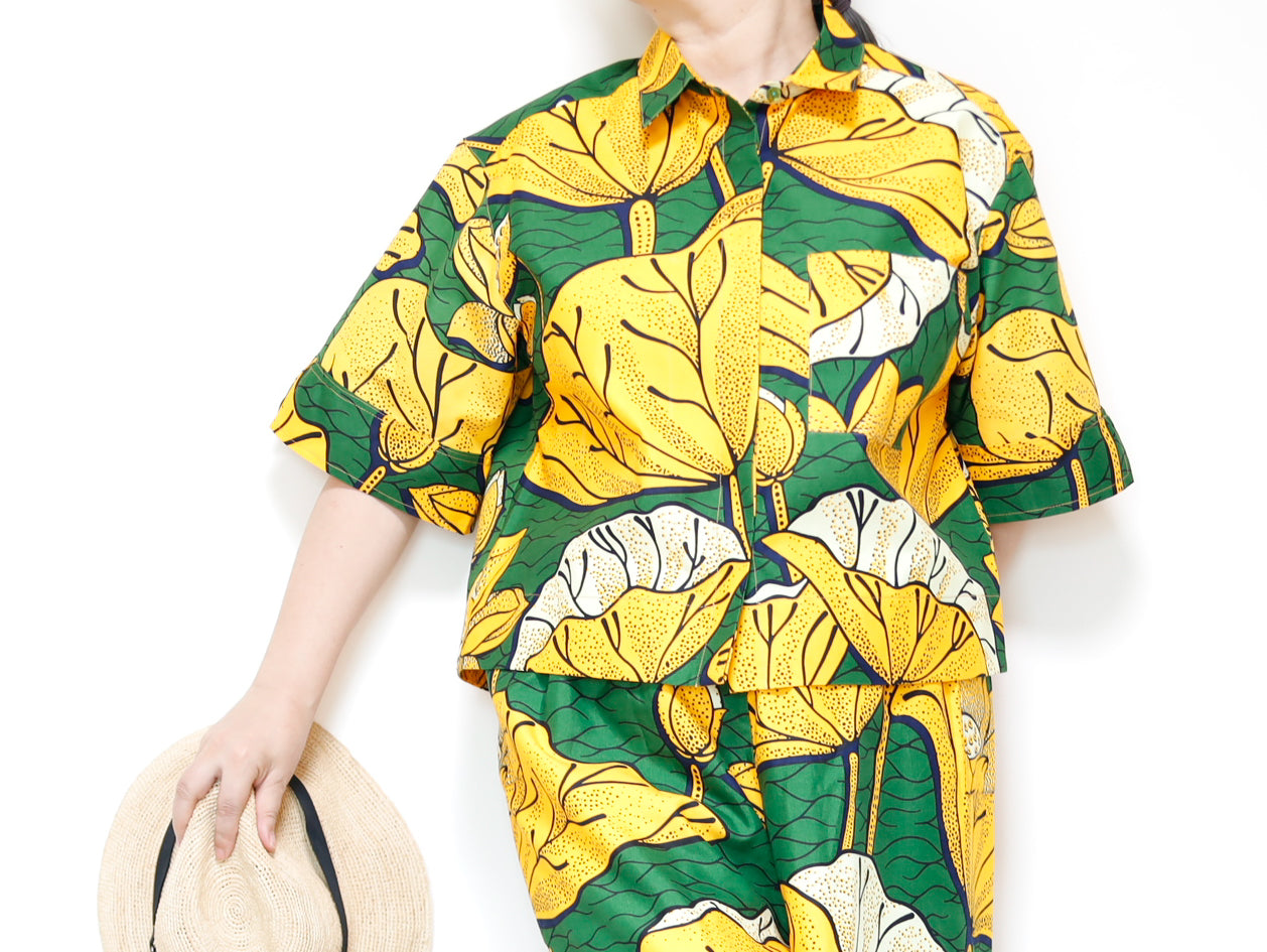 <T40J-001> AFRICAN PRINT Shirt