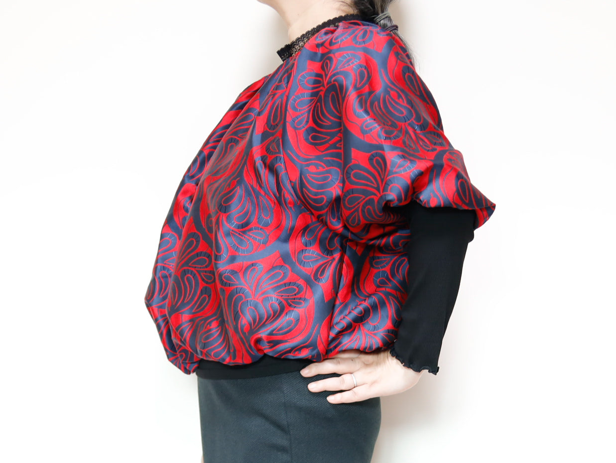 <J18C>  BALLOON Jacket -COVENT GARDEN RED