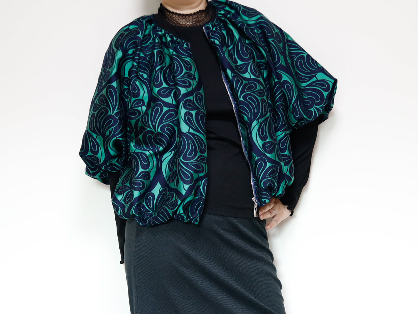 <J18V>  BALLOON Jacket -COVENT GARDEN green