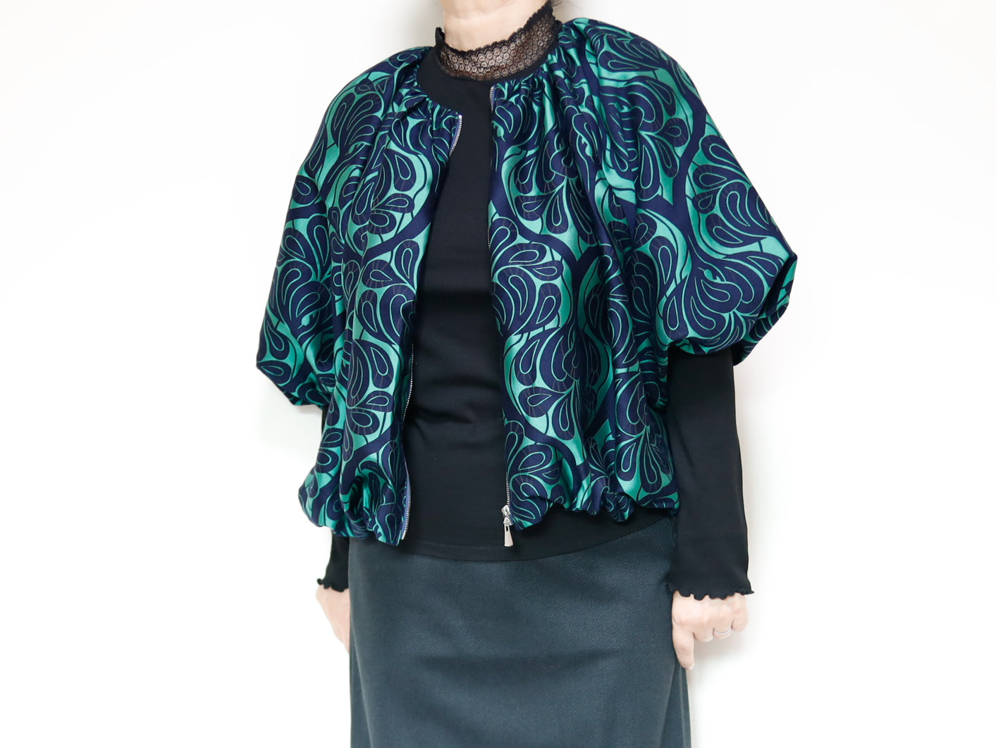 <J18V>  BALLOON Jacket -COVENT GARDEN green