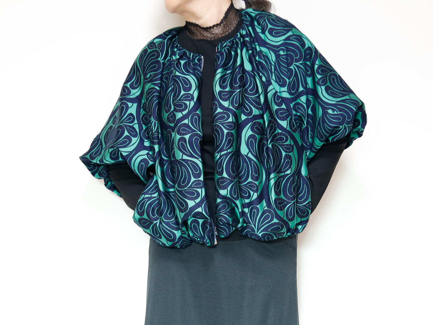 <J18V>  BALLOON Jacket -COVENT GARDEN green