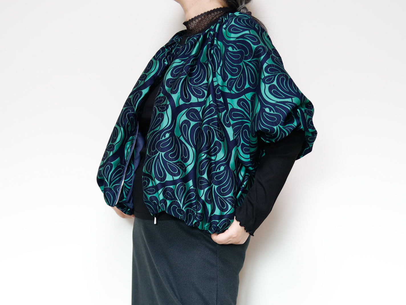 <J18V>  BALLOON Jacket -COVENT GARDEN green