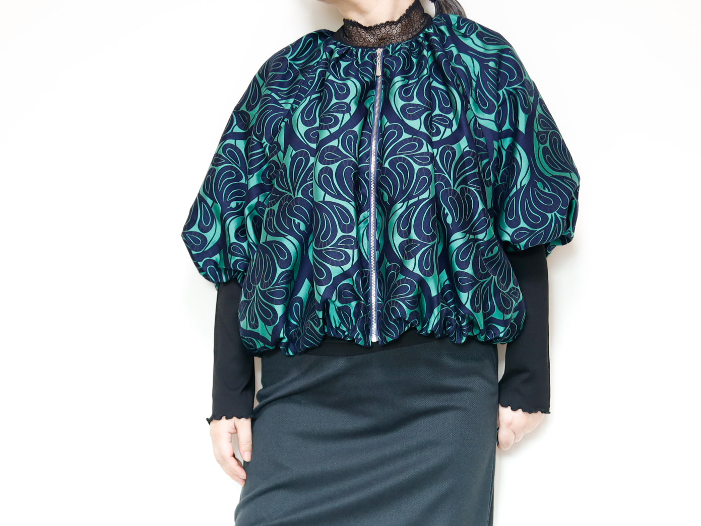 <J18V>  BALLOON Jacket -COVENT GARDEN green