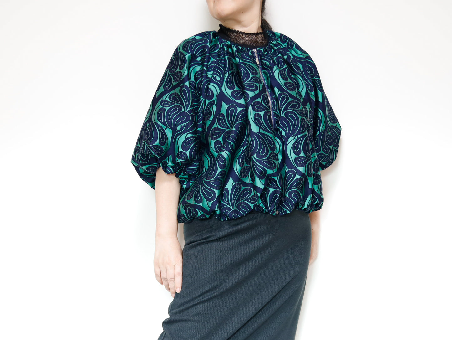 <J18V>  BALLOON Jacket -COVENT GARDEN green