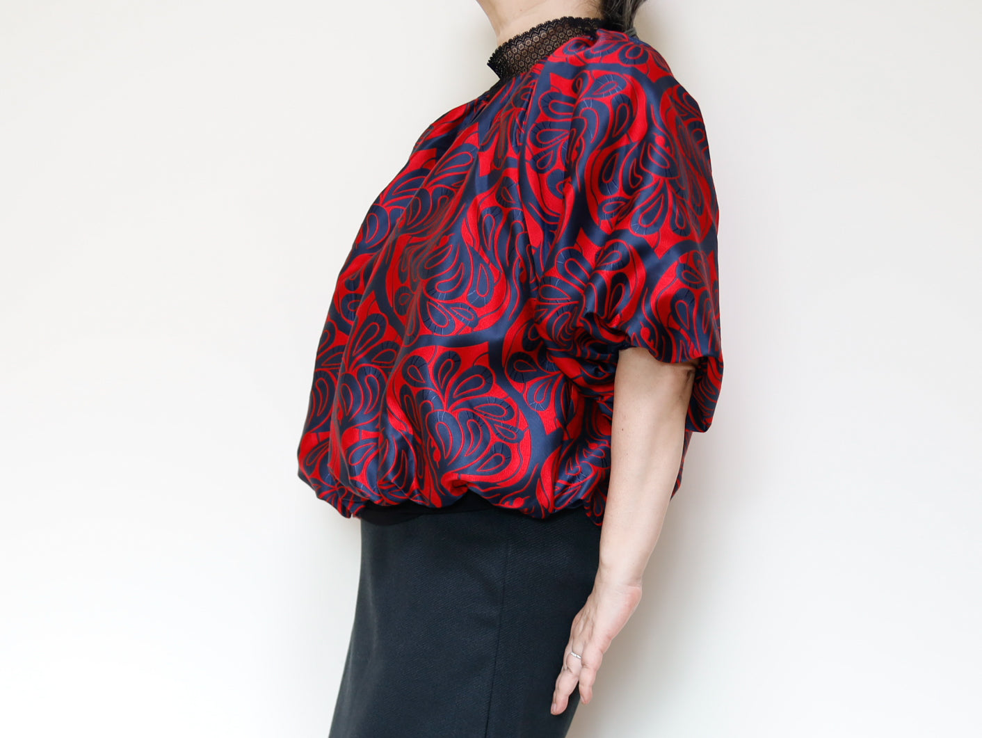 <J18C>  BALLOON Jacket -COVENT GARDEN RED